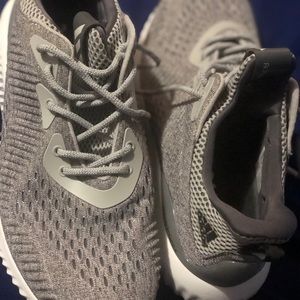 Grey/white Women 9 1/2 Adidas running shoes